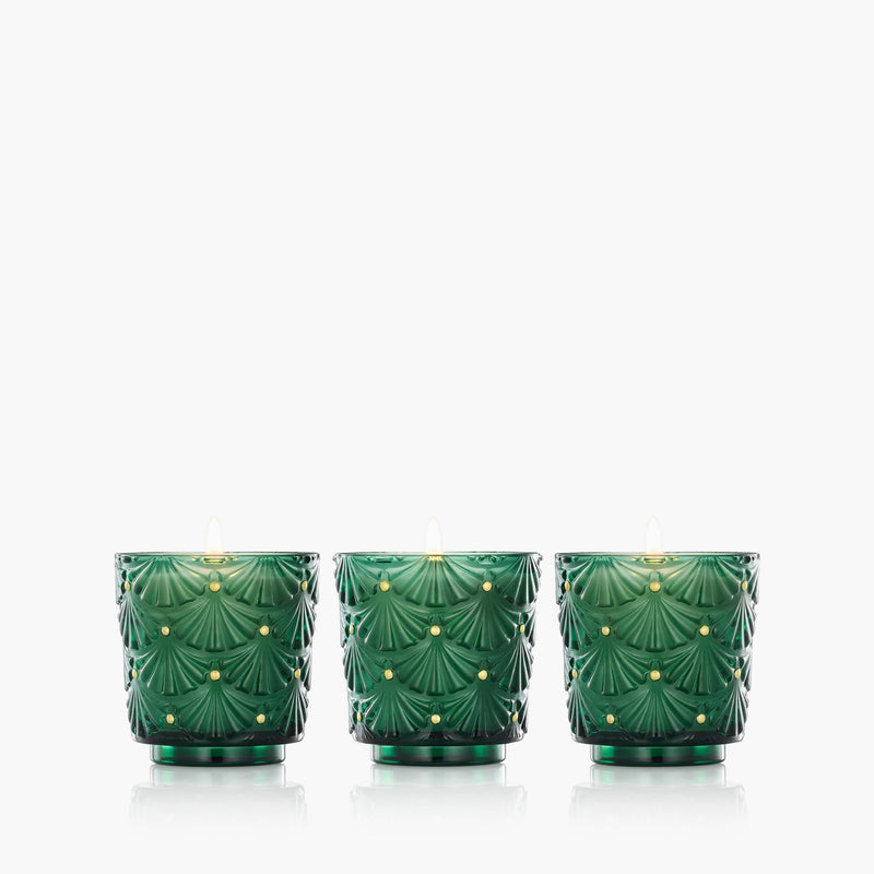 Noble Fir Garland Boxed Pedestal Trio