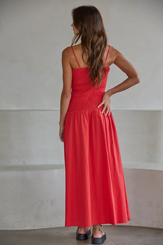 carmella red dress Carmella