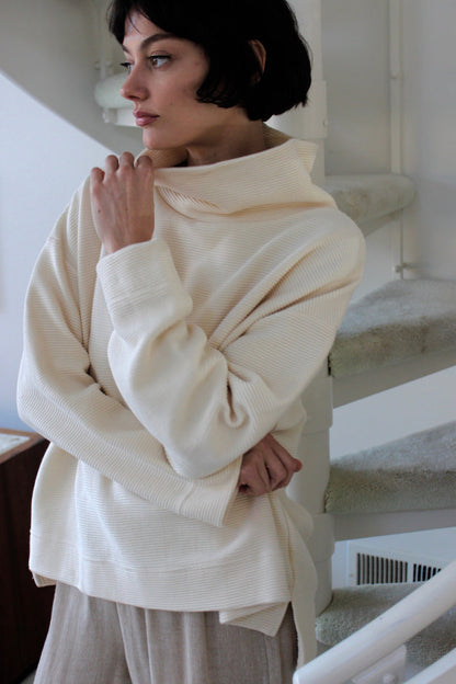 Mia Rippled Cotton Pullover