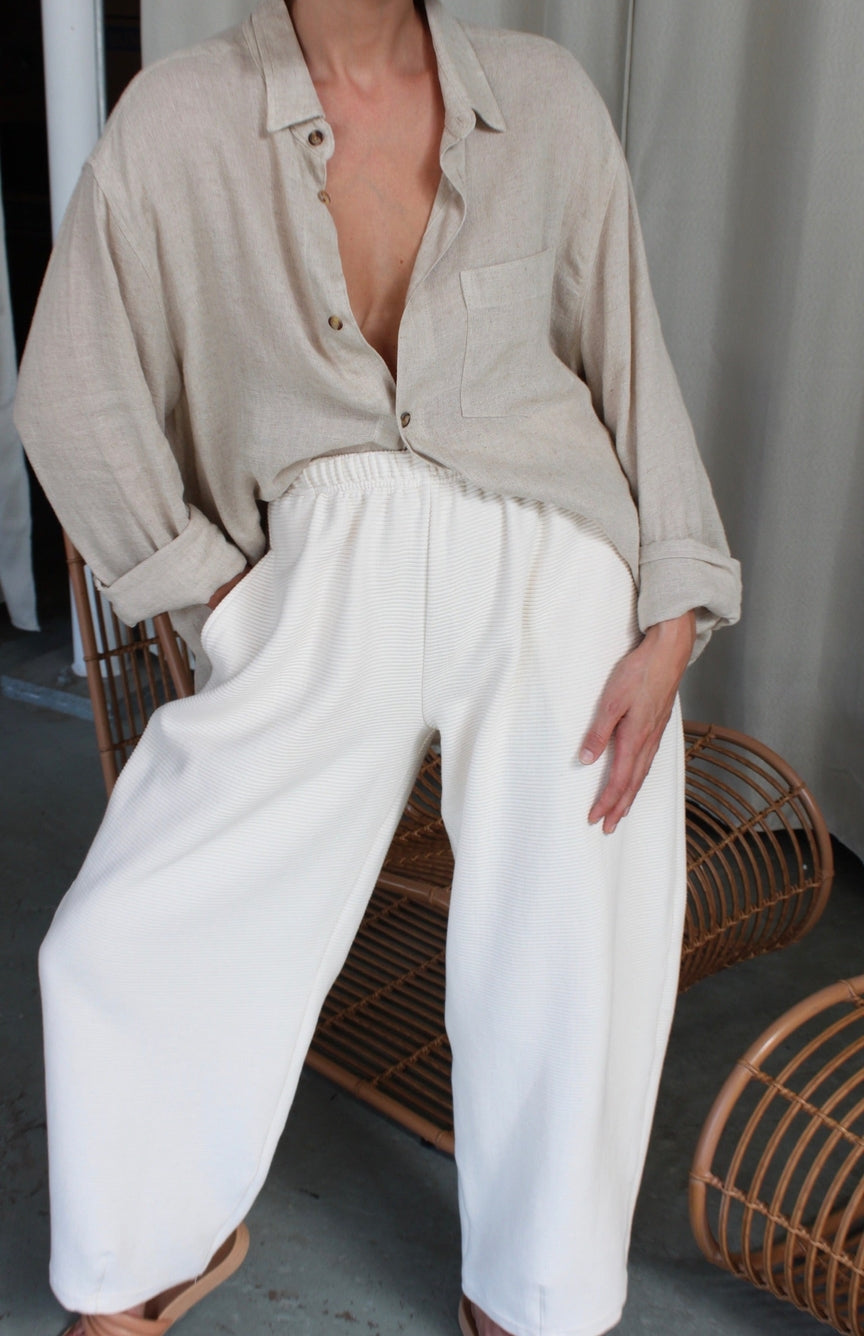 Camden Rippled Cotton Curve Pant