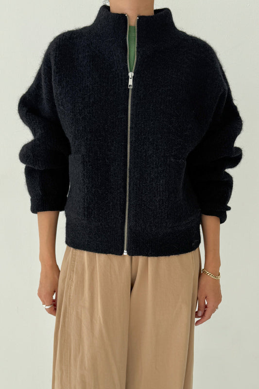 Alpaca Zip Front Jacket