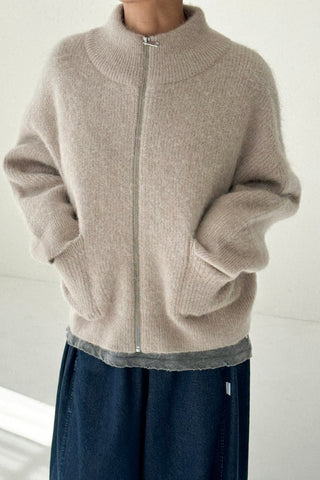 Alpaca Zip Front Jacket