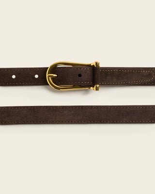 Betty Belt - Chocolate Suede