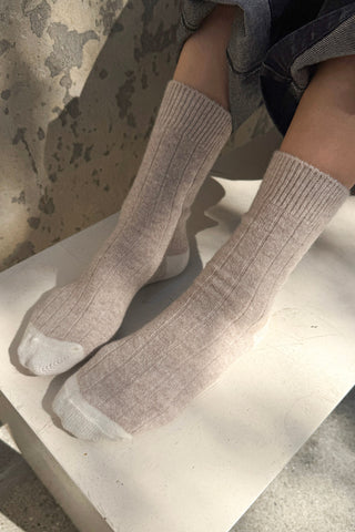Classic Cashmere Socks - Fawn