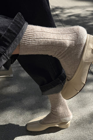 Classic Cashmere Socks - Fawn