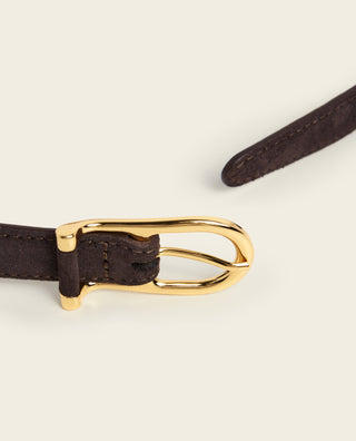 Betty Belt - Chocolate Suede