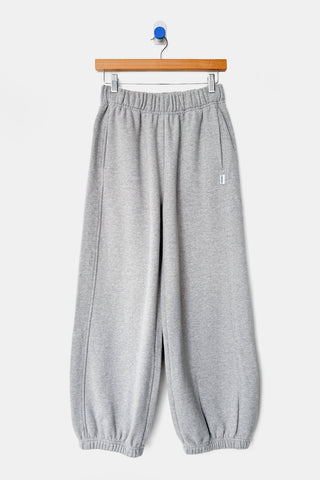 French Terry Balloon Pant - Melange Grey