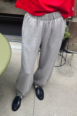 French Terry Balloon Pant - Melange Grey