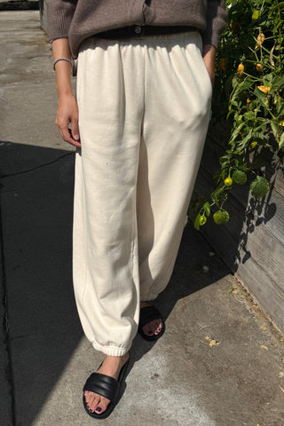 French Terry Balloon Pant - Naturel