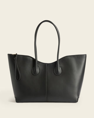 Gaia Tote Bag - Black Leather