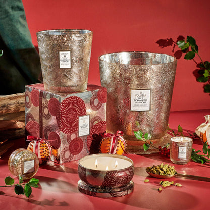 Gilt Pomander + Hinoki 3 Wick Hearth