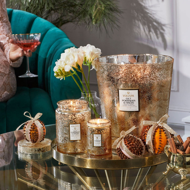 Gilt Pomander + Hinoki 18Oz Large Jar