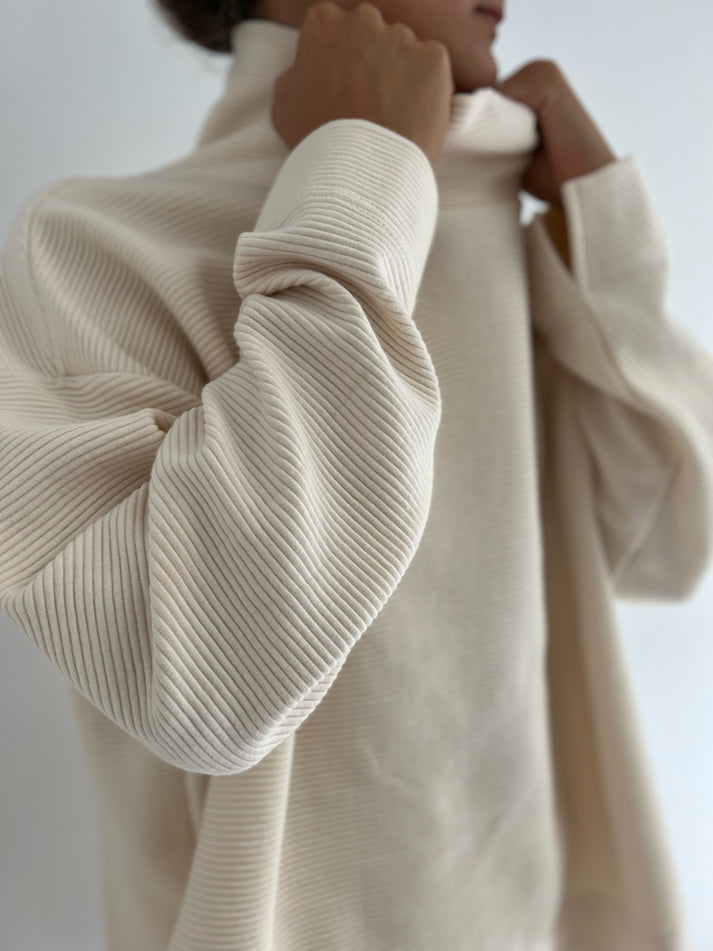 Mia Rippled Cotton Pullover