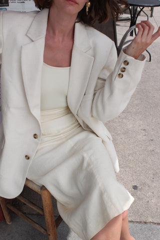 Skyler Woven Silk Blazer