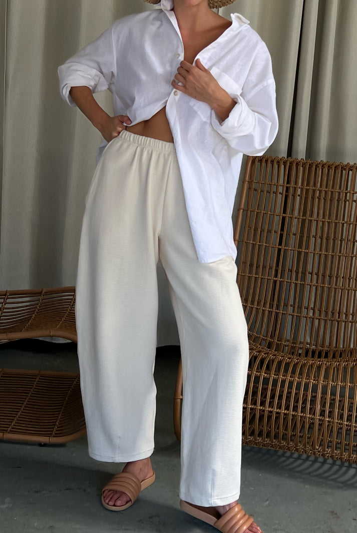 Camden Rippled Cotton Curve Pant