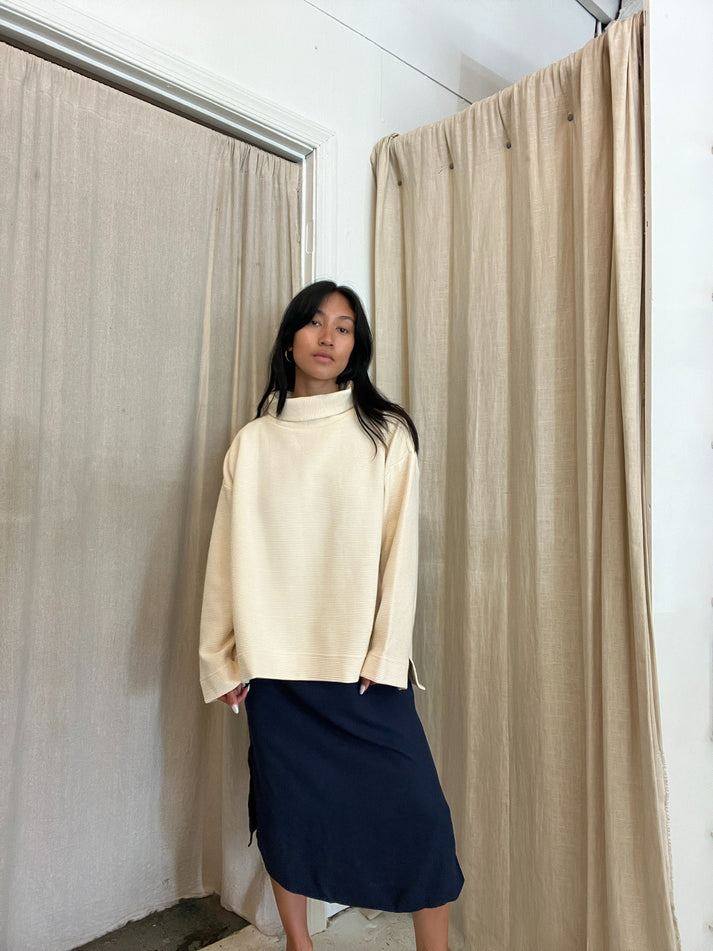 Mia Rippled Cotton Pullover