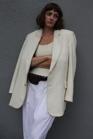 Skyler Woven Silk Blazer
