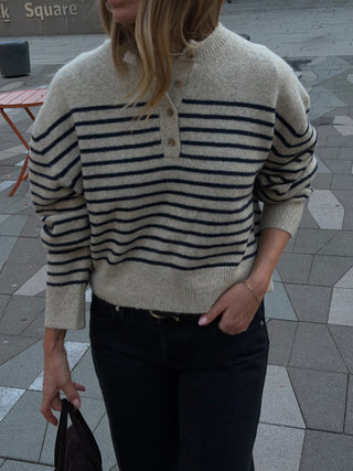 Brigette Half Button Down