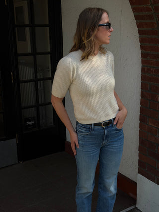 The Gathered Honeycomb Sweater