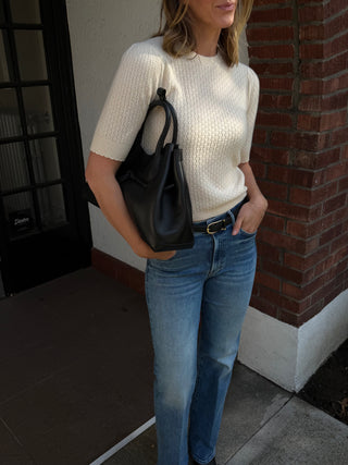 The Gathered Honeycomb Sweater