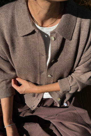 Lou Cashmere Cardigan - Frappe