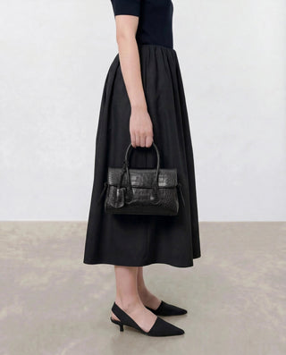 Lydia Mini Bag Croco - Black Croco