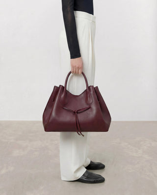 Maris Tote Bag - Burgundy Leather