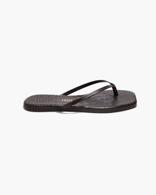 Square Toe Lily - Carob Croc