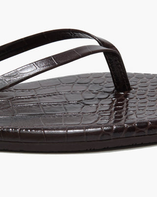 Square Toe Lily - Carob Croc