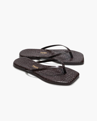Square Toe Lily - Carob Croc