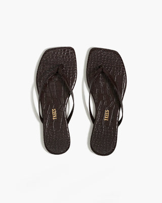 Square Toe Lily - Carob Croc