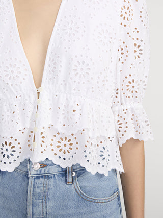 The Solstice Eyelet Blouse
