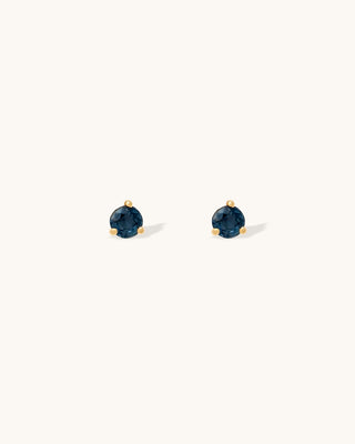 Blue Sapphire Birthstone Studs
