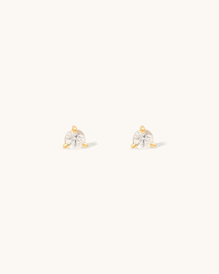 White Topaz Birthstone Studs