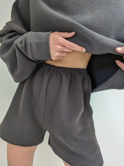 Chloe Rippled Cotton Short