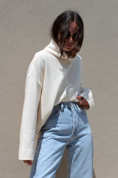 Mia Rippled Cotton Pullover